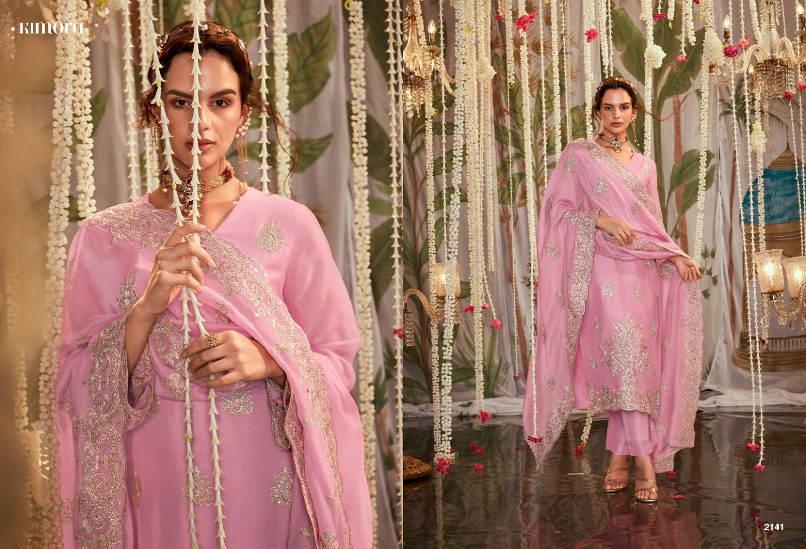 Itrh By Kimora Heer Pure Organza Embroidery Designer Salwar Suits Wholesale Price In Surat

